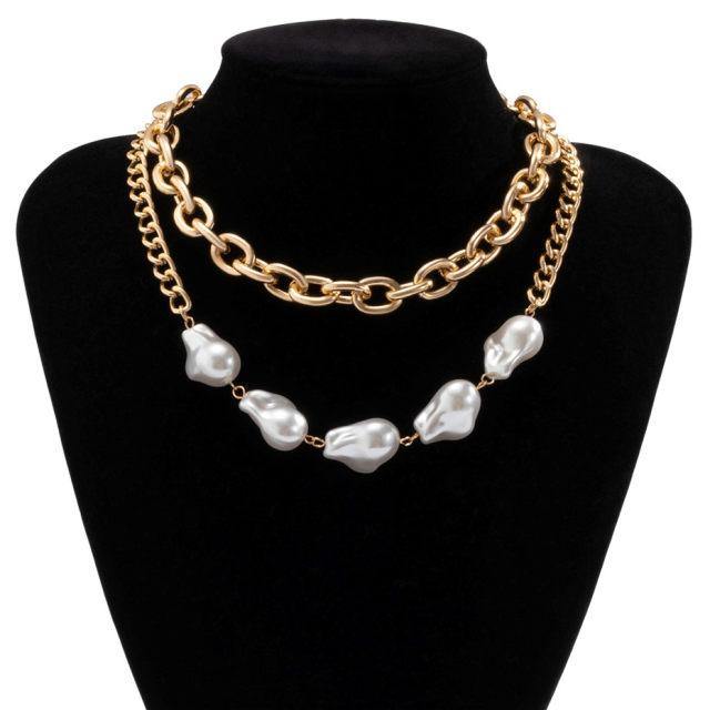 Gracias Pearl Chain Necklace - Label Frenesi Fashion