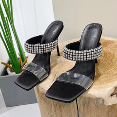 Grazia Rhinestone Heels - Label Frenesi Fashion