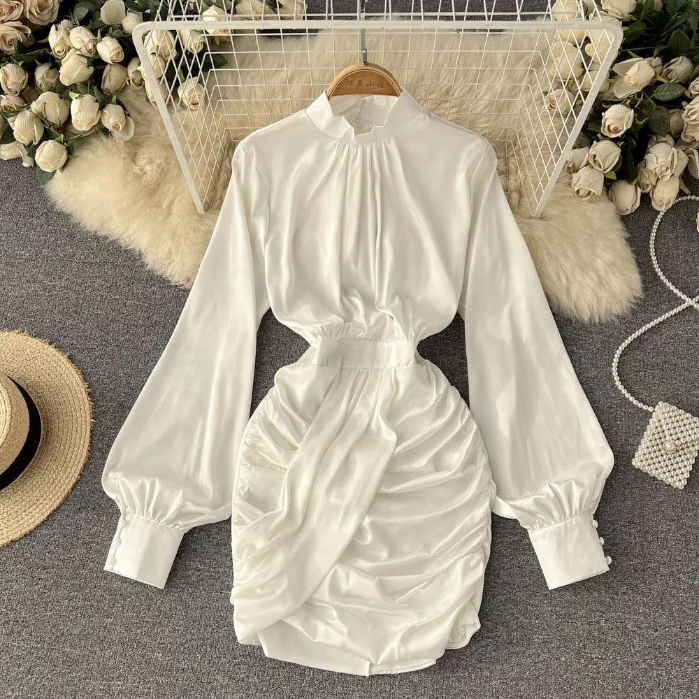 Henry Satin Dress - Label Frenesi Fashion