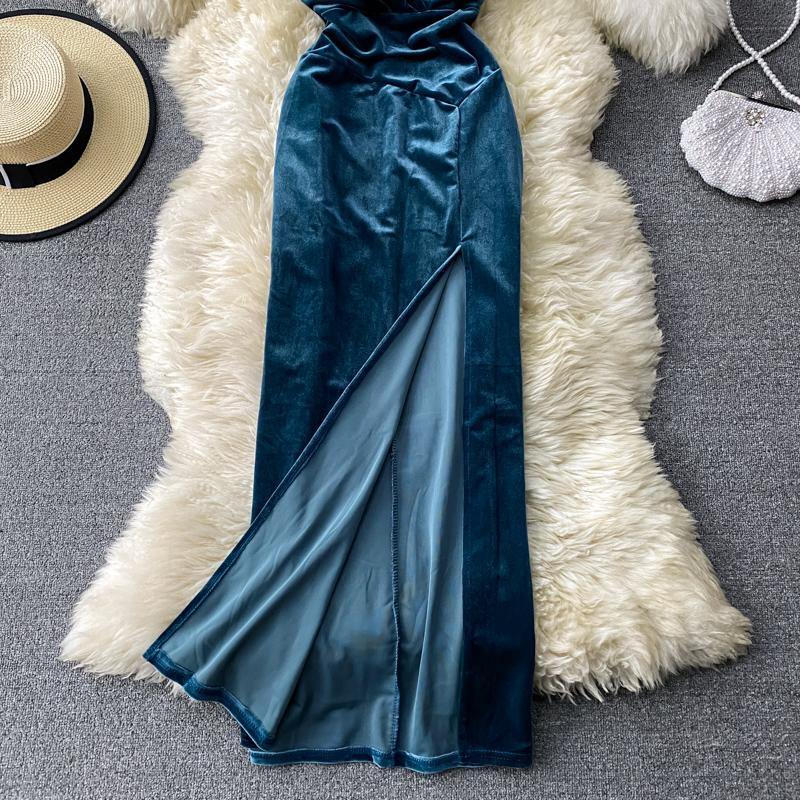 Javiar Velour Dress - Label Frenesi Fashion