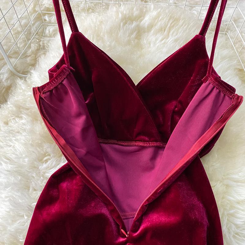 Javiar Velour Dress - Label Frenesi Fashion