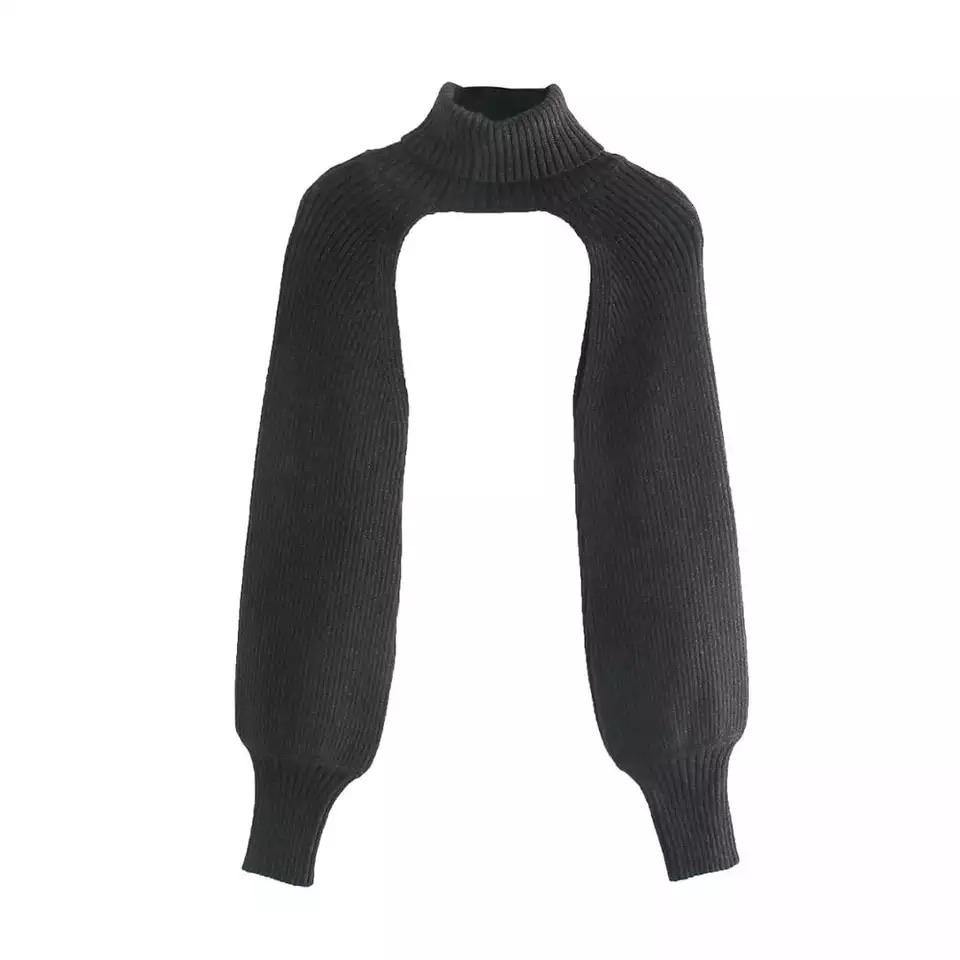 Zara Sweaters Zara Black Arm Warmer TOWELLING ARM WARMERS Grey