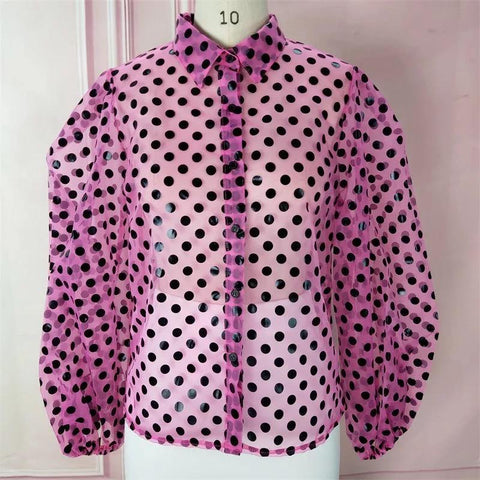Jill Polka Shirt - Label Frenesi Fashion