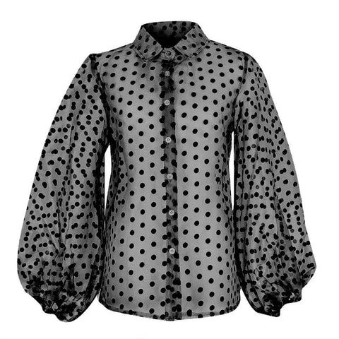 Jill Polka Shirt - Label Frenesi Fashion