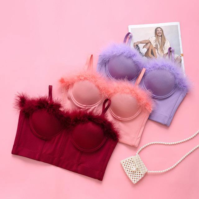 Julian Fur Bustier Top - Label Frenesi Fashion