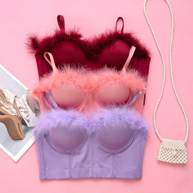 Julian Fur Bustier Top - Label Frenesi Fashion