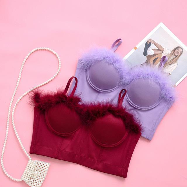 Julian Fur Bustier Top - Label Frenesi Fashion