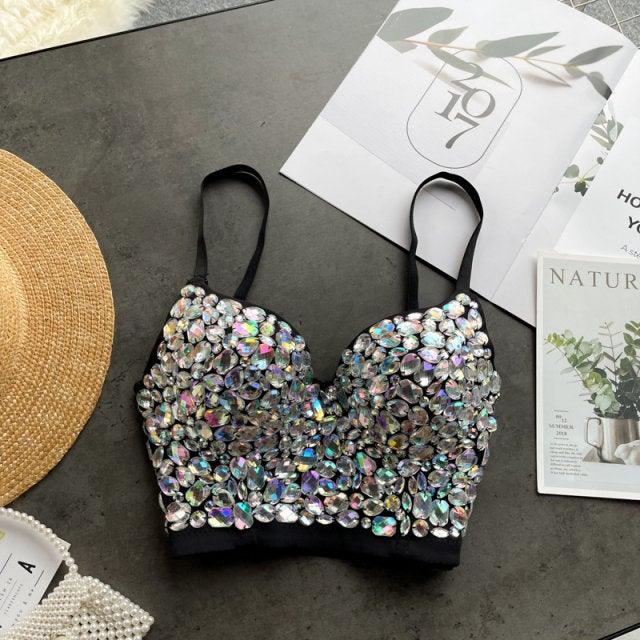 Julie Rhinestone Bustier Top - Label Frenesi Fashion