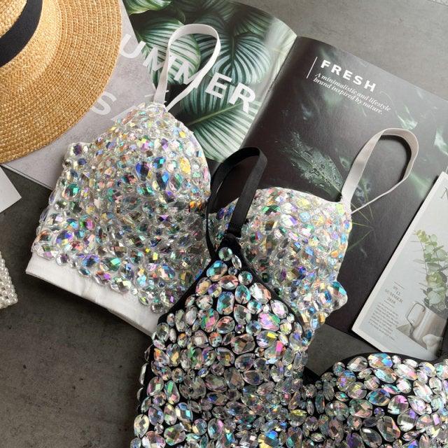 Julie Rhinestone Bustier Top - Label Frenesi Fashion