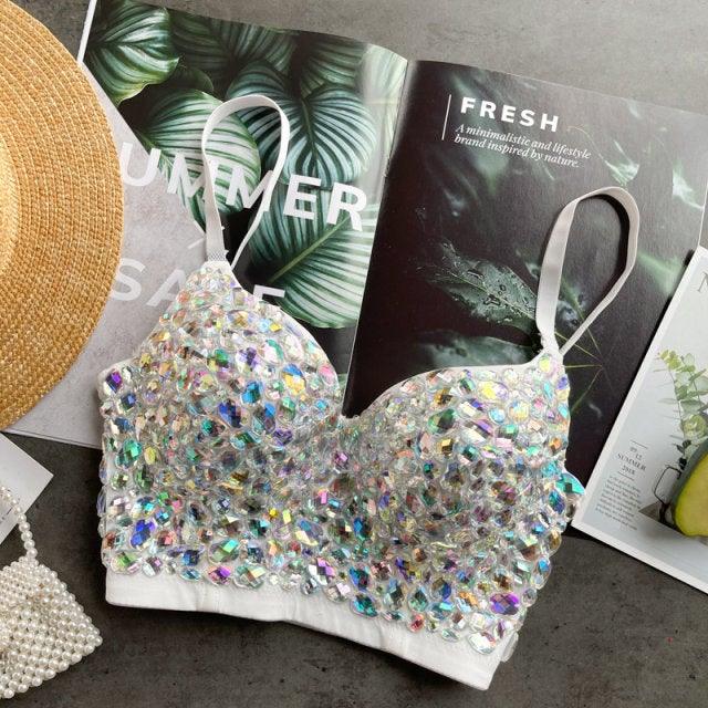 Julie Rhinestone Bustier Top - Label Frenesi Fashion