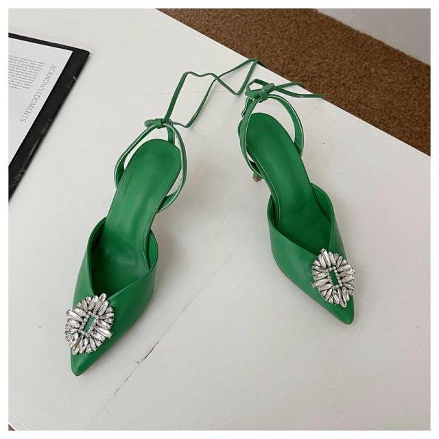 Katrina Tie Up Embellish Kitten Heels - Label Frenesi Fashion