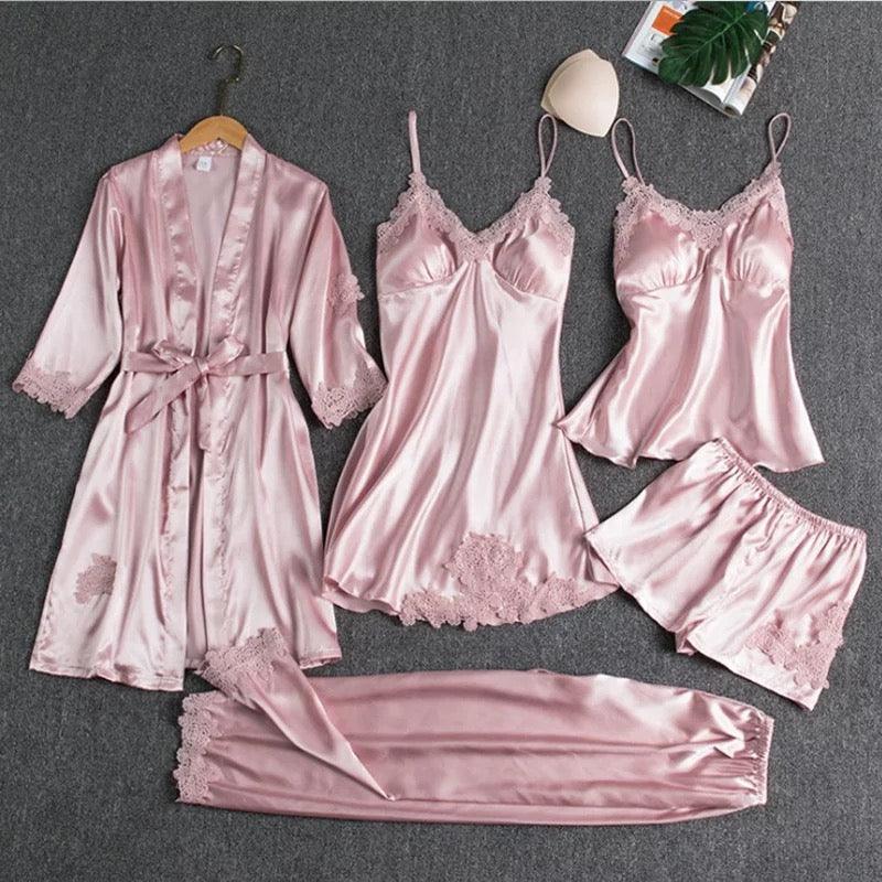 Pyjama Set Pyjamas Sets Ladies | Night Suits Ladies Pyjama - Satin Pajamas  Suit - Aliexpress