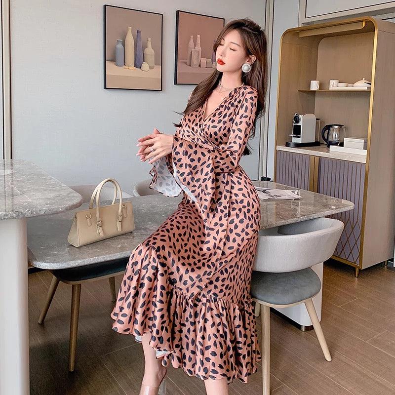 Leopard Midi Dress - Label Frenesi Fashion