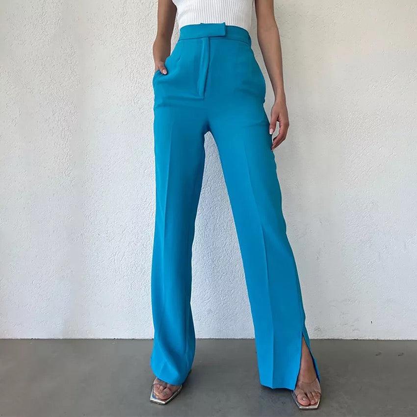 Luna Slit Pants - Label Frenesi Fashion