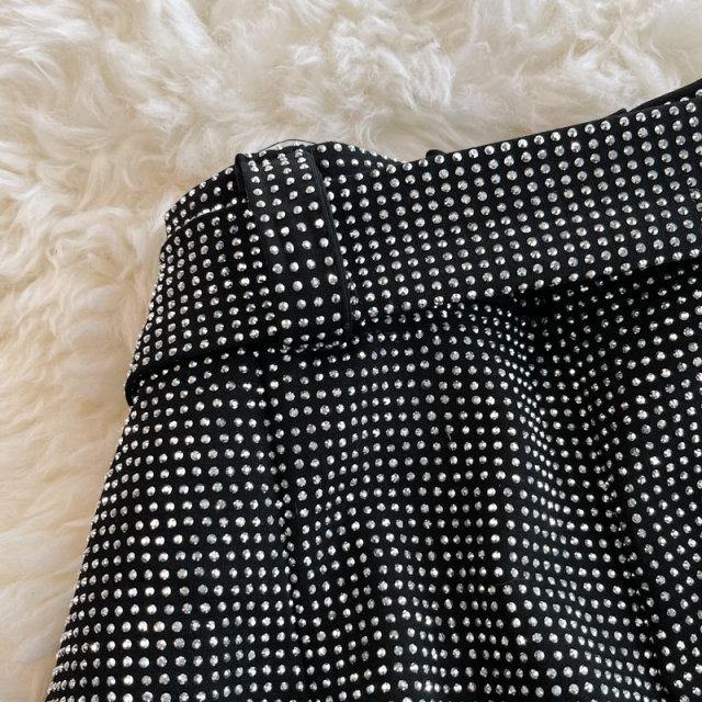 Luxé Juana Rhinestone Pants - Label Frenesi Fashion