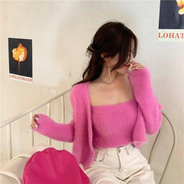 Martin Fuzzy Sweater Set - Label Frenesi Fashion