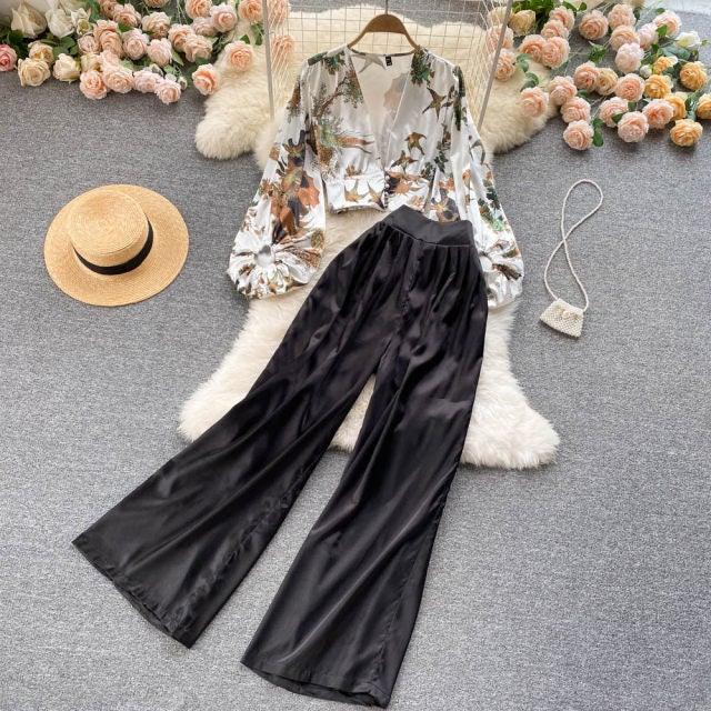 Nooril Satin Top & Pants Coord Sets - Label Frenesi Fashion