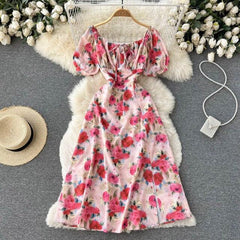 Nora Floral Dress - Label Frenesi Fashion