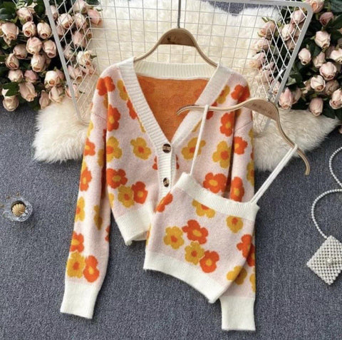 Nora Floral Sweater Set - Label Frenesi Fashion