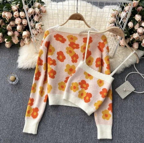 Nora Floral Sweater Set - Label Frenesi Fashion