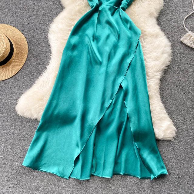 Noreen Satin Slip Dress - Label Frenesi Fashion