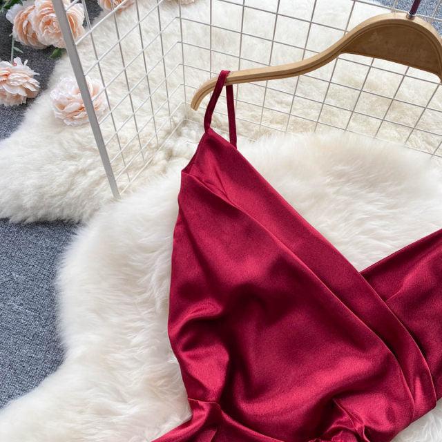 Noreen Satin Slip Dress - Label Frenesi Fashion