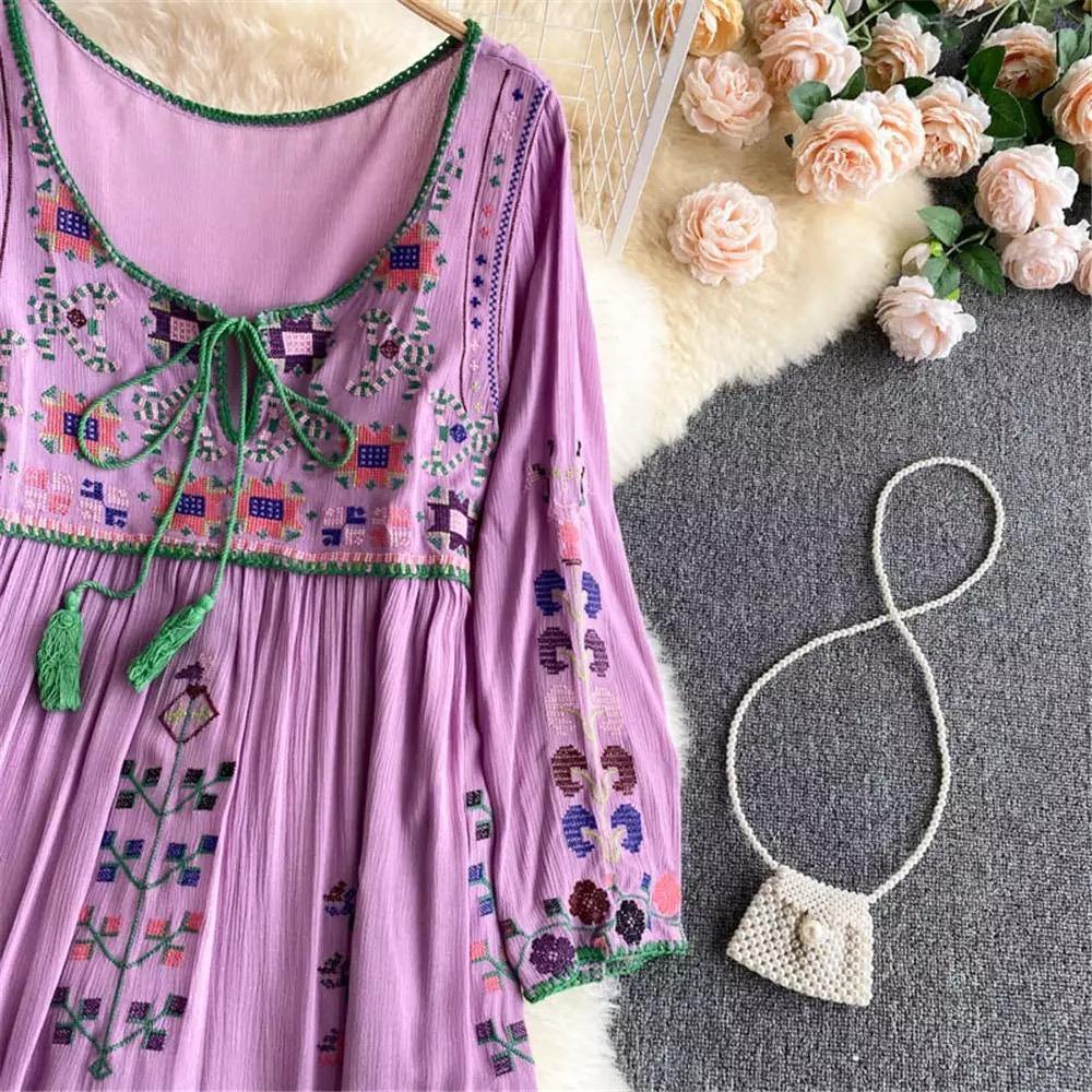 Otis Embroidered Dress - Label Frenesi Fashion