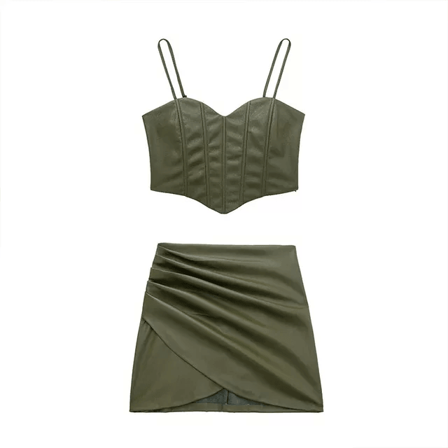 Polly Leather Co-ord Sets - Label Frenesi Fashion