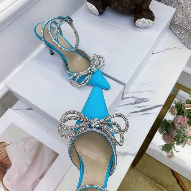 Sana K luxurious Footwear Rhinestone Wrap Heels | Accessories, Footwear,  Heels, Blue, Synthetic Leather, Embellished | Heel accessories, Wrap heels,  Embellished