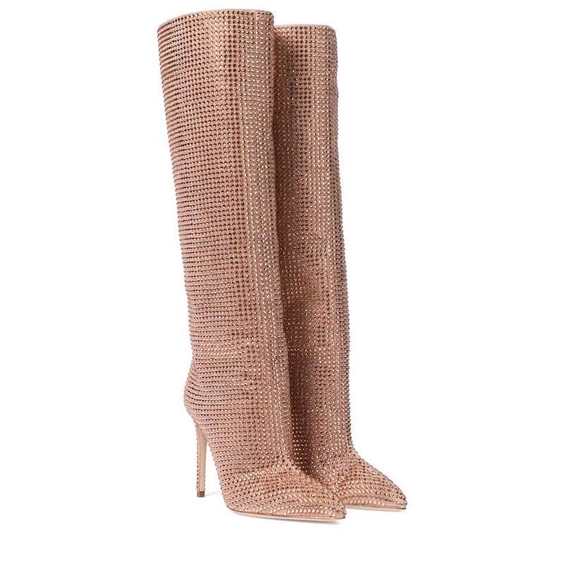 Rhinestone Bling Boots - Label Frenesi Fashion