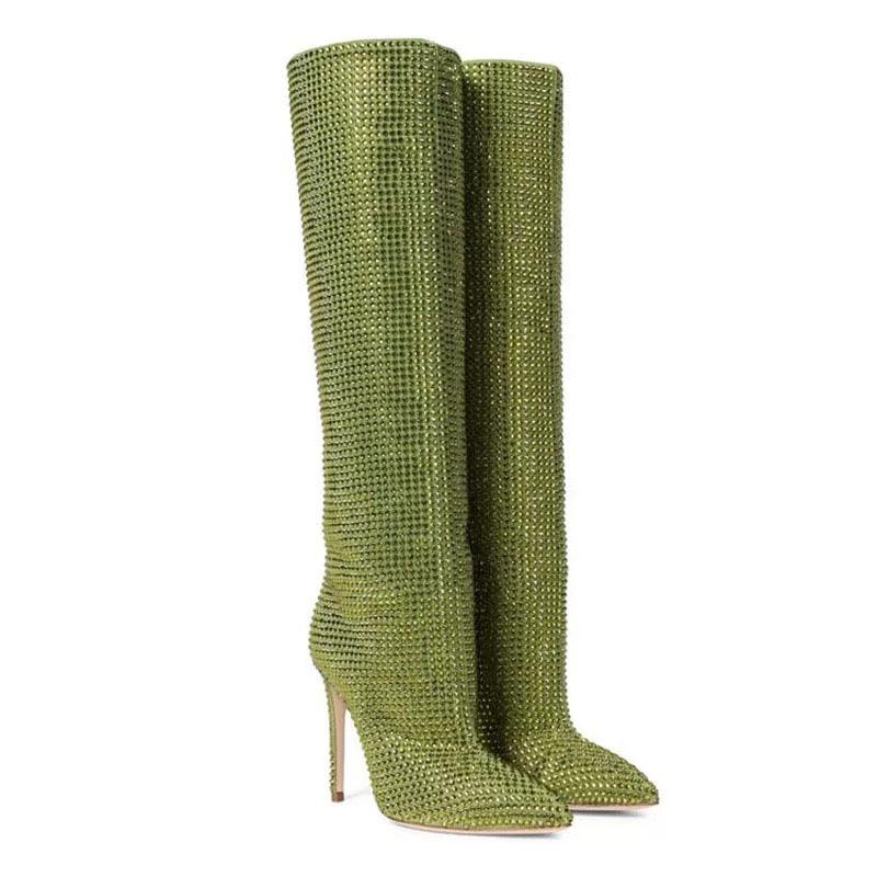 Rhinestone Bling Boots - Label Frenesi Fashion