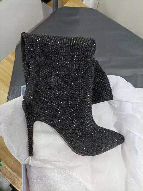 Rhinestone Bling Boots - Label Frenesi Fashion