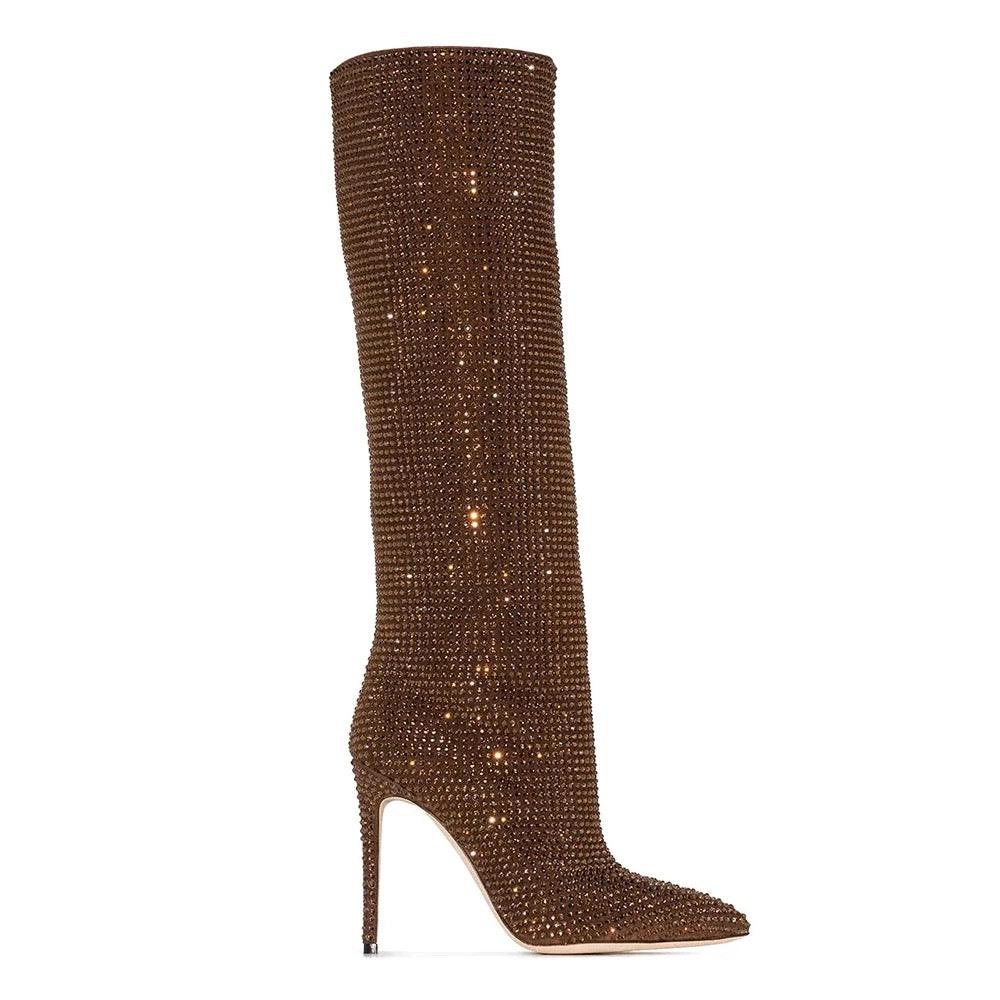 Rhinestone Bling Boots - Label Frenesi Fashion