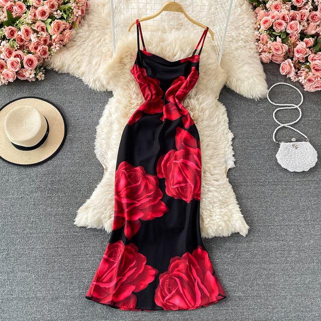 Rosay Floral Slip Bodycon Dress - Label Frenesi Fashion