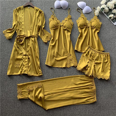 Satin Lace Nightsuit Set - Label Frenesi Fashion