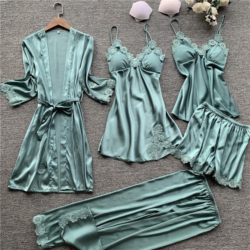 Satin Lace Nightsuit Set - Label Frenesi Fashion
