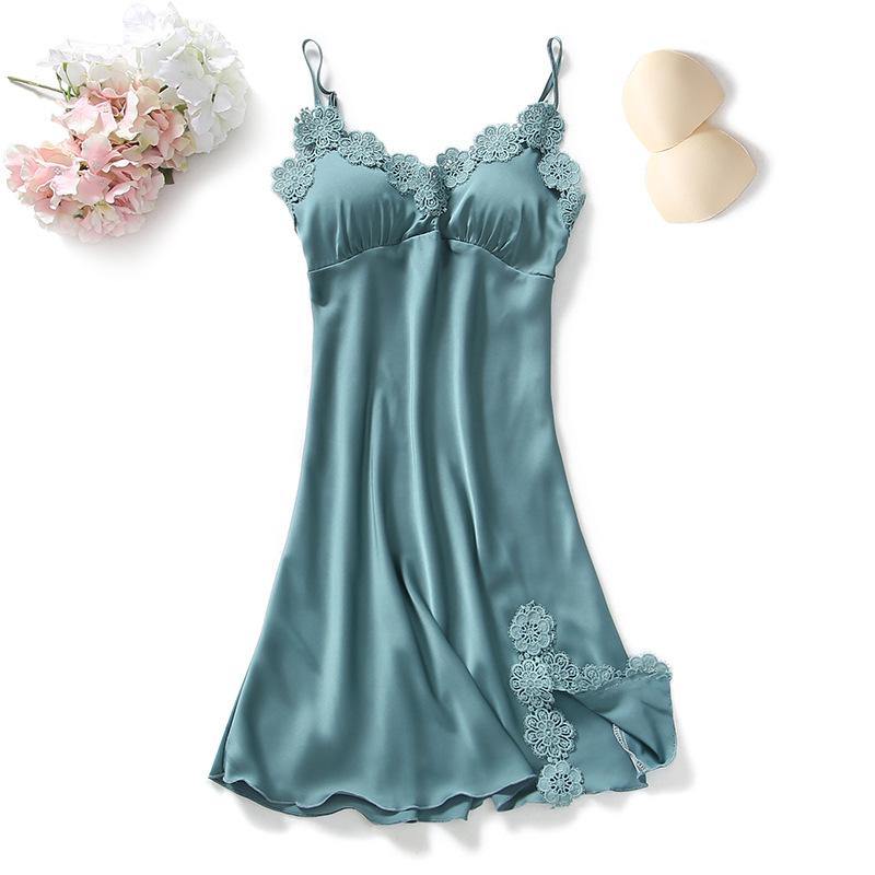 Satin Lace Nightsuit Set - Label Frenesi Fashion
