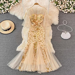 Sequin Mermaid Cocktail Dress - Label Frenesi Fashion