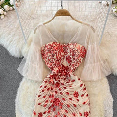 Sequin Mermaid Cocktail Dress - Label Frenesi Fashion