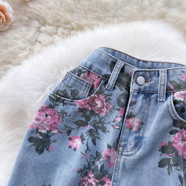 Stella Floral Jeans - Label Frenesi Fashion