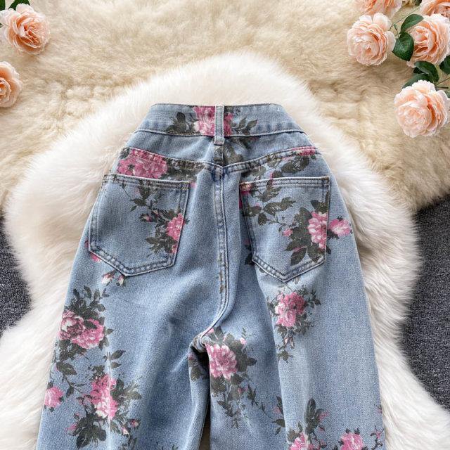 Stella Floral Jeans - Label Frenesi Fashion