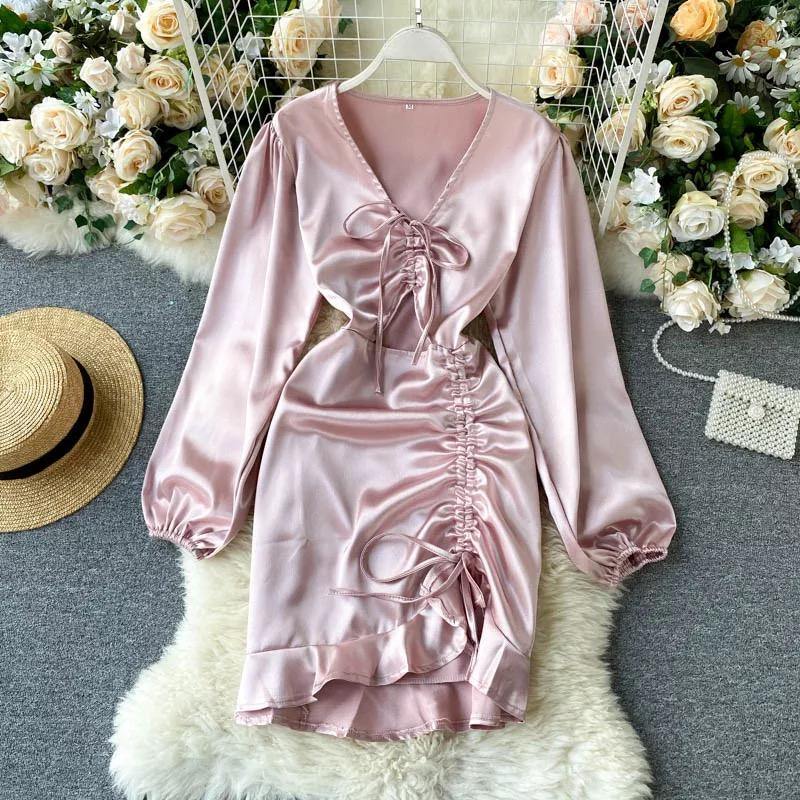Sutton Satin Dress - Label Frenesi Fashion