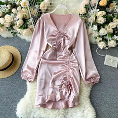 Sutton Satin Dress - Label Frenesi Fashion