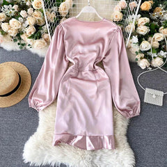 Sutton Satin Dress - Label Frenesi Fashion