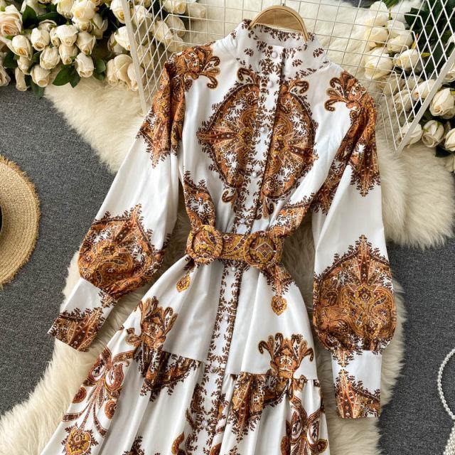 Swiss Printed Dress - Label Frenesi Fashion