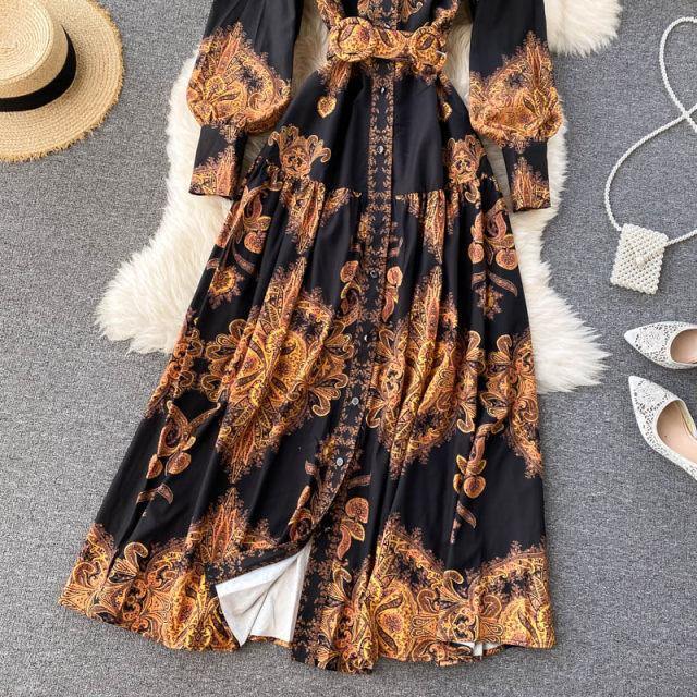 Swiss Printed Dress - Label Frenesi Fashion