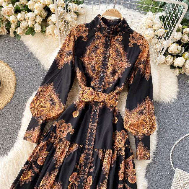 Swiss Printed Dress - Label Frenesi Fashion