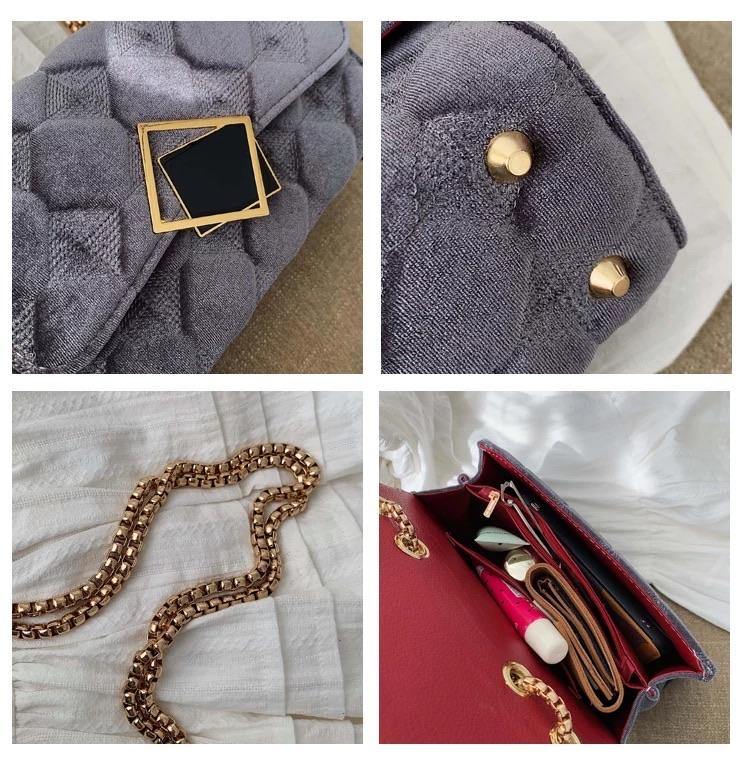 Velour Chained Bag - Label Frenesi Fashion