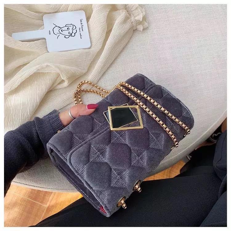 Velour Chained Bag - Label Frenesi Fashion