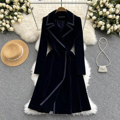 Venice Velvet Trench Coats - Label Frenesi Fashion